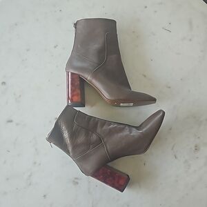 Topshop Master Brown Leather Boots